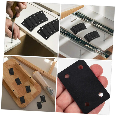 Heavy Duty Stainless Steel Corner Braces Rock Solid Wood Joint Connectors Sleek Flat Mounting Plates shown during installation process.
