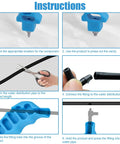 Instruction steps for 2 In 1 Drip Irrigation Hole Punch And Fitting Insertion Tool For 1/4in PE Tubing with detailed process