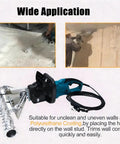 Top Shelf 1800w High Speed Foam Planer Saw For Quick Spray Insulation Cutting And Polyurethane Wall Trimming With 70cm Blade, shown in use trimming polyurethane.