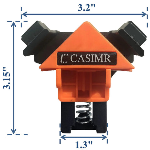 Orange Right Angle Corner Clamp Set 4 Pack Adjustable Single Hand Spring Loaded Clip For Woodworking 90 Degree Joints