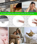 Clear Door Bumpers With Self Adhesive Backing For Wall Protection And Noise Reduction To Stop Door Slams And Keep Walls Quiet