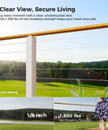 Marine Grade 316 Stainless Steel Cable One Eighth Inch Wire Rope 1000 Feet For Deck Railings shown on balcony railing