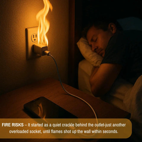 Top Tier Fire Prevention Stickers For Outlets And Power Strips Straight Up Reliable Auto Suppression Pads With Effortless Peel And Stick Setup Keep Your Plug Safe From Wild Electrical Flames Pack Of Twenty on wall outlet with flames.