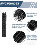 2Pcs High Carbon Steel M16X80MM Hex Socket Screw Thread Ball Plunger showing hexagonal design and steel ball head for pneumatic tools