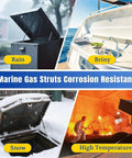 Heavy Duty 12 Inch Stainless Steel Gas Struts, Legit Marine Lift Supports With 10mm Ball Ends for harsh weather conditions.