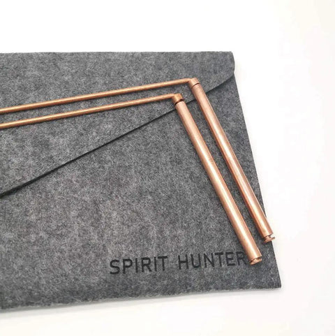 2 Pack Copper Dowsing Rods Made From 99.9 Percent Copper With Gift Bag Travel Case Divining Rods For Gold Water Spirits Ghost Hunting