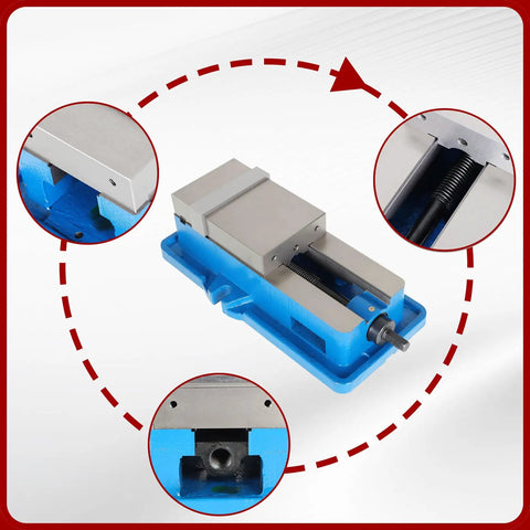 4 Inch Lock Down Milling Vise Workhorse For Drill Press And Milling Machine With 100 Mm Jaw Width High Accuracy Bench Clamp