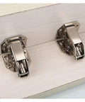 Rotating Concealed Hinges For Cabinets And Furniture 3 Inch No Drill Hole Bridge Shaped Spring Hinge With Full Overlay