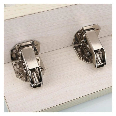 Rotating Concealed Hinges For Cabinets And Furniture 3 Inch No Drill Hole Bridge Shaped Spring Hinge With Full Overlay