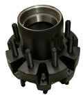 Heavy Duty Screw-In Trailer Hub Kit With 8 On 6.5 Bolt Pattern For 12k Disc Brakes And 4.75 Inch Pilot Featuring Grade 8 Wheel Studs That Fit 12.25 By 5 Inch Rims Perfectly, black steel hub