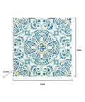 Fontaine Peel And Stick Floor Tiles In Blue Easy Installation No Grout Needed Water Resistant Washable Virgin Vinyl With Textured