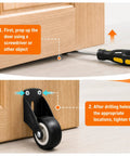 Stop The Drag And Fix Stubborn Sag Fast With These Heavy Duty 2 Inch Gate Caster Wheels showing installation steps with screwdriver and caster wheel.