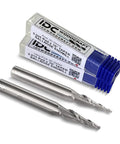 3D Carving Tapered Ball Nose End Mill Bit Set, One Quarter Inch Shank, Two Piece, Fine Detail And Ultra Fine Detail Bits For DIY CNC Woodworking
