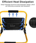 Top Tier Beast 200W LED Work Light Packing 20000 Lumens And 6500K Daylight Beam, showcasing efficient aluminum heat dissipation design.