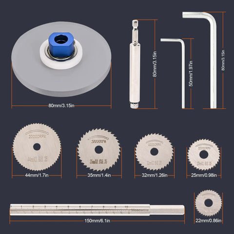 PVC Pipe Internal Cutter Set With 360-Degree Rotating Cutting Tool, Adjustable Depth Gauge, 5 Blades And 2 Mandrels