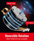 Condenser Fan Motor 1/6 HP 208 To 230V 1075 RPM Reversible OEM Standard Replacement With Explosion Proof CBB65 Capacitor shown