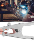 Heavy Duty 800A Earth Ground Clamp For Arc Welder With Copper Clip and Electroplating Finish used in stick welding.