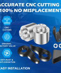 Components of 3-Inch Rear Levelling Kit And Heavy Dity Lift Spacers For Dodge Ram 1500 2009 To 2025, including CNC cut spacers.