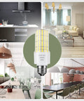 Two Pack 40W LED Light Bulbs With Crazy Bright 5000 Lumens 5000K Daylight White E26/E27 Base used in various indoor settings