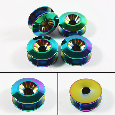 Neo Chrome Aluminum Track Day Race Show Car Bumper And Fender Quick Release Fasteners Latch Kit Universal Fit