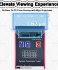 Portable Roughness Tester With LED Display, Top-Notch Lab-Grade Accuracy For Ra Rq Rz Rt, OLED screen showing 1.62 μm
