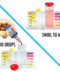 Total Game Changer Swimming Pool And Spa Water Test Kit For Chlorine Bromine Ph And Alkalinity Delivers drops added to mixing vial.
