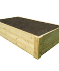 Deep Root Cedar Raised Bed Garden Kit With 16.5 Inch Depth Heavy Duty 1 Inch Cedar Deck Boards Strong Joint Design Built To Last