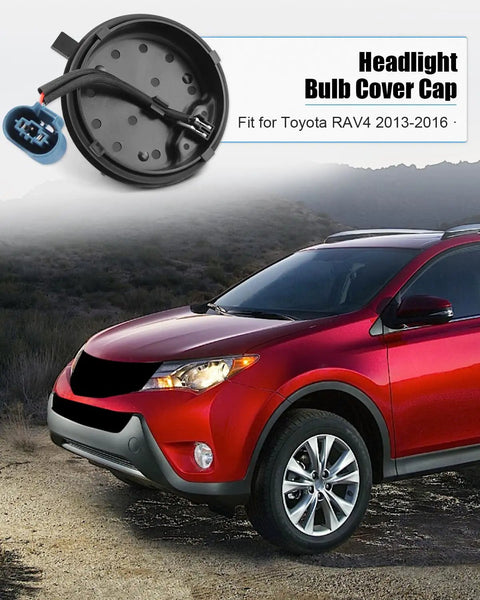 Toyota RAV4 Headlight Bulb Cover Cap Replacement 81135-42520 2013-2016 rear view with cap detail