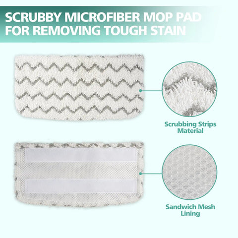 4 Pack Microfiber Steam Mop Replacement Pads For S1000 Series S1000A S1000C S1000WM S1001C S2001 Dirt Grip Washable And Reusable For A Quick Deep Clean On Hard Floors
