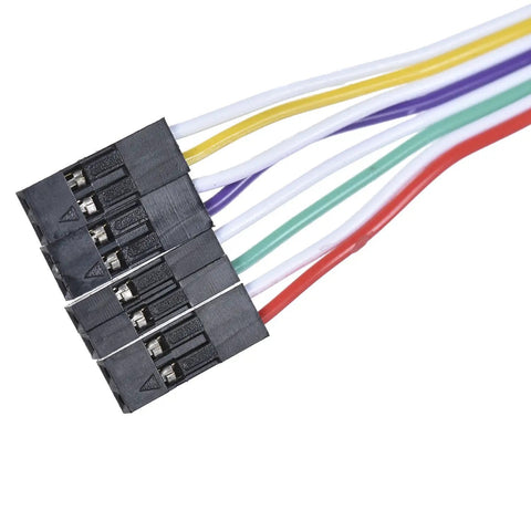 Two Pack 2 Pin PC Power Switch Cable With 27 Inch Front Bezel Push Button No Fuss On Off Reset For ATX Desktop Case LED Indicators Red And Green Includes HDD LED Signals close-up view