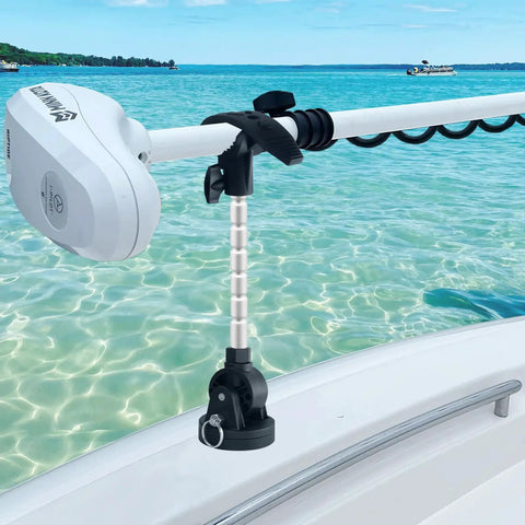 Stabilizer Mount For Trolling Motor Terrova Riptide Ulterra PowerDrive Keeps Shaft Secure And Reduces Bounce On Rough Trails