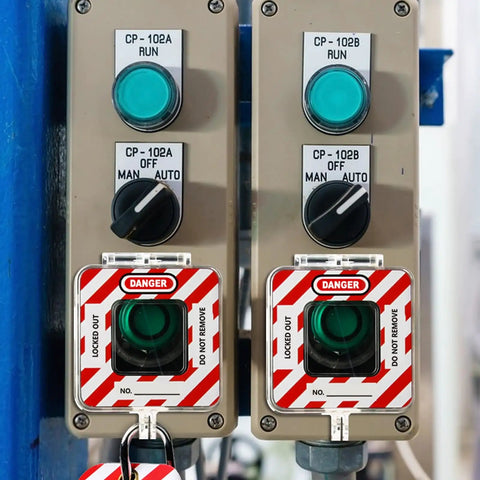 Emergency Stop Button Cover Box Type Transparent Guard Lockout Shield For Stop Button on industrial panel