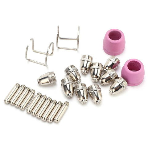 Top Shred Plasma Cutting Torch Consumables 24 Pack Copper Electrodes Contact Tips And Ceramics for pro grade cutting nozzles and tips.