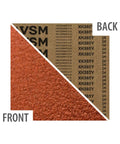 Heavy Duty 3 Pack 6X48 Inch 80 Grit Ceramic Sanding Belts front and back view showing resin coated design and grit details.