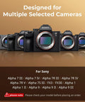 Lineup of Sony Alpha mirrorless cameras compatible with Rotating Side Handle With REC Trigger For Alpha Mirrorless Cameras.
