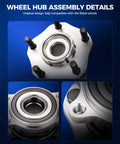 Two Pack Front Wheel Bearing And Hub Assembly With Five Lugs For Nissan Rogue 2014 To 2023 And Rogue Sport 2017 To 2022 513357