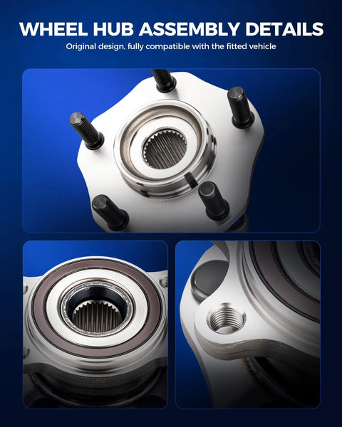 Two Pack Front Wheel Bearing And Hub Assembly With Five Lugs For Nissan Rogue 2014 To 2023 And Rogue Sport 2017 To 2022 513357