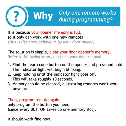 Instructions for programming Genie IntelliCode 4-Button Keychain Garage Door Opener Remote