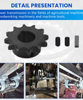 No 50 Beefy Roller Chain Sprocket Type B For One Inch Bore 12 Teeth Five Eighth Inch Pitch One Quarter By One Eighth Keyway Outside Diameter Two Point Seven One Fits Farm And Woodworking Gear Power Transmission Includes Screws.
