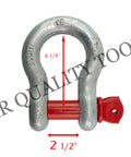 Heavy Duty One And A Half Inch Galvanized Screw Pin Anchor Shackle 17 Ton Working Load Drop Forged Alloy Steel Hot Dip Galvanized