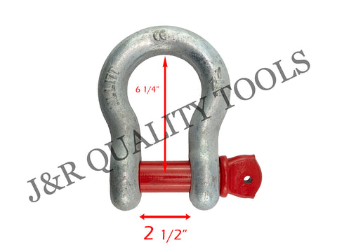 Heavy Duty One And A Half Inch Galvanized Screw Pin Anchor Shackle 17 Ton Working Load Drop Forged Alloy Steel Hot Dip Galvanized