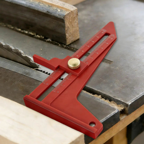 Precision ABS Aluminum Alloy Height Gauge For Woodworking Projects With Sturdy Construction Preventing Deformation And Dings Plus Easy To Read Accurate Measurements Up To Plus Or Minus Zero Point One Centimeters For Pros on workbench measuring saw height