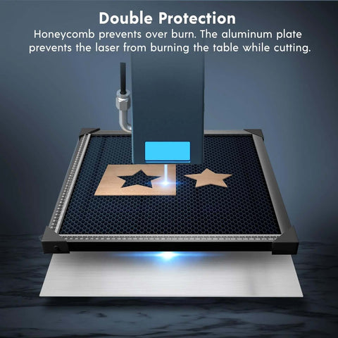 Longer Honeycomb Working Table for CO2 or diode laser engraver, aluminum honeycomb bed, 17.3x17.3 in