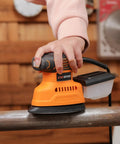 Electric Orbital Detail Sander Pumping Out 14000 OPM With Seamless Dust Collection Nails Wood Projects Smooth As Butter Using Triple Sided Pad