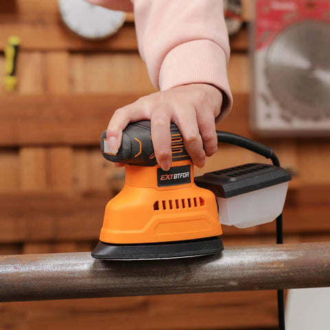 Electric Orbital Detail Sander Pumping Out 14000 OPM With Seamless Dust Collection Nails Wood Projects Smooth As Butter Using Triple Sided Pad