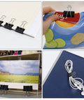 60 Pack Small Binder Clips 3/4 Inch Black Office Paper Clips For Organization Durable Rust Resistant Steel Reusable