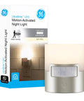 Led Motion Sensor Night Light Plug In Wall 40 Lumens Soft White UL Certified Energy Efficient Nightlight For Bedroom Bathroom Kitchen Hallway Silver 1 Pack