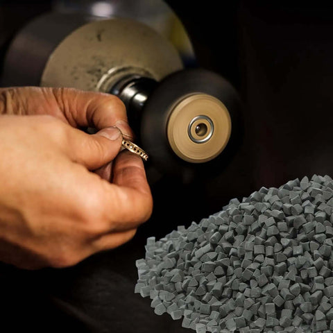 Triangle Polishing Abrasive Media 4mm 500g For Tumbling Machines Jewelry Buffing And Rock Tumbling Polishers Silicon Carbide Ceramic Polishing Filler For Industrial Finishing Pro Grade Heavy Duty