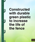 30 Inch Garden Fence Post 25 Pack For Gardens And Temporary Fencing Lightweight Green Posts with durable plastic construction