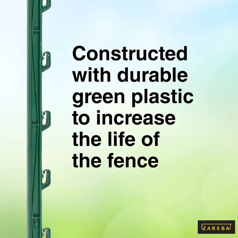 30 Inch Garden Fence Post 25 Pack For Gardens And Temporary Fencing Lightweight Green Posts with durable plastic construction